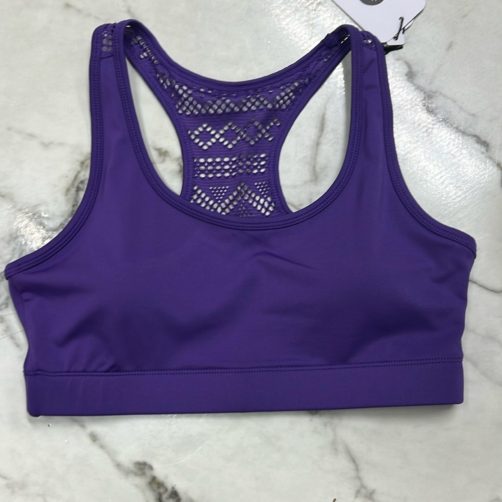 Purple bomber bra